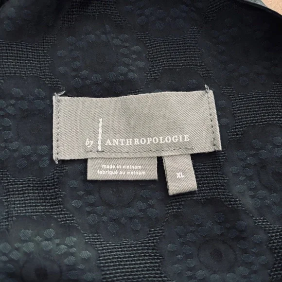 Anthropologie Lavinia Halter Swing Tank Floral Tiered Blouse Black Size XL - Picture 6 of 9